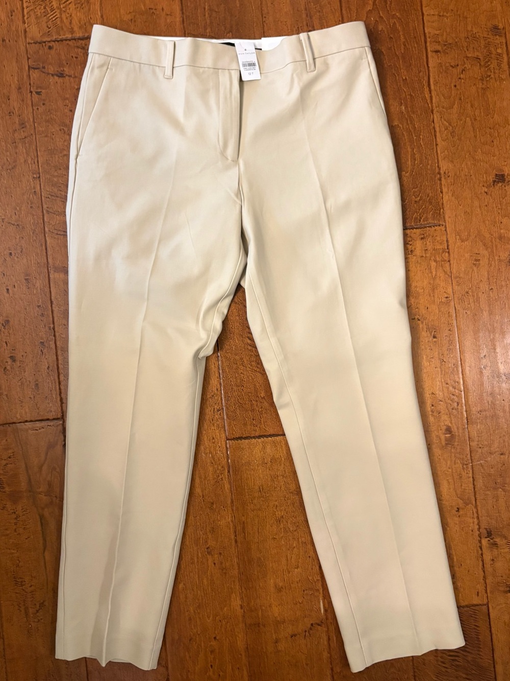 NWT Ann Taylor Mid Rise Ankle Pant 12 Tall Beige